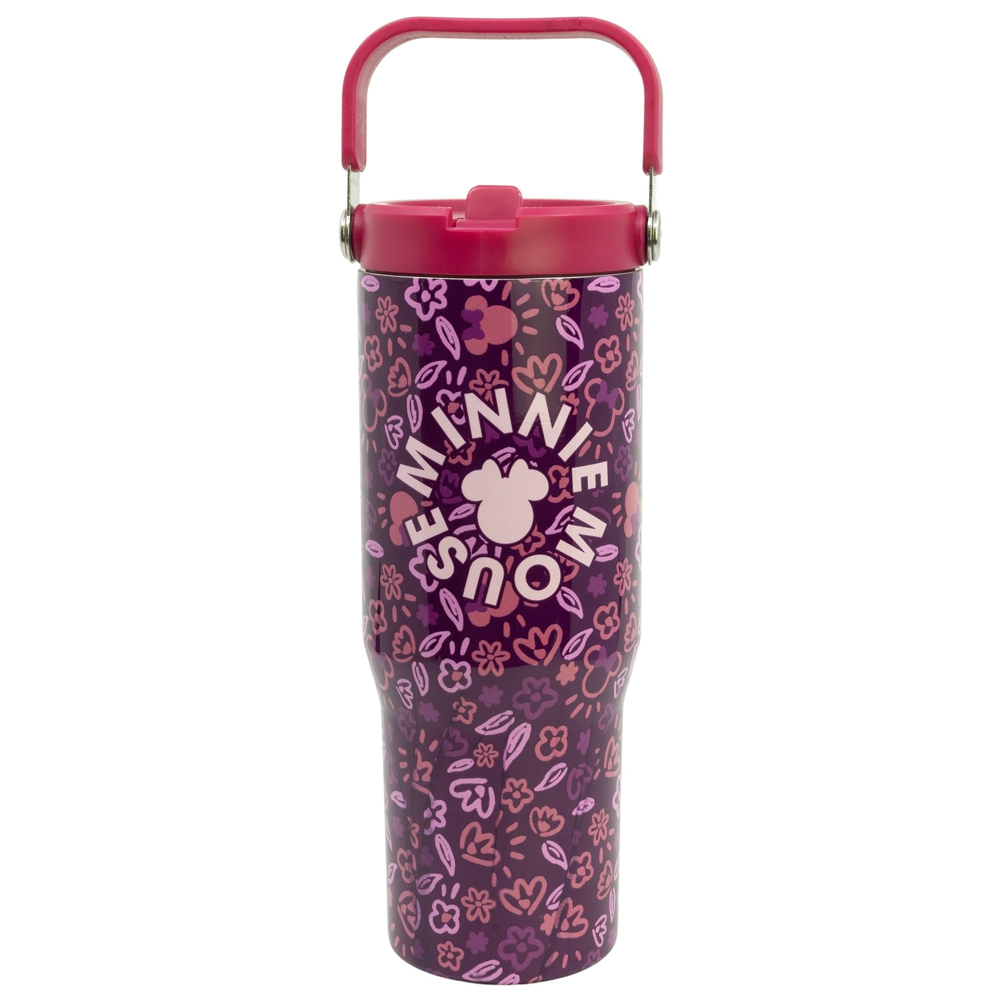 Stor Vaso Térmico Minnie Mouse 860ml Acero Inoxidable con Asa - Taza de Viaje Reutilizable para Café y Bebidas Frías y Calientes