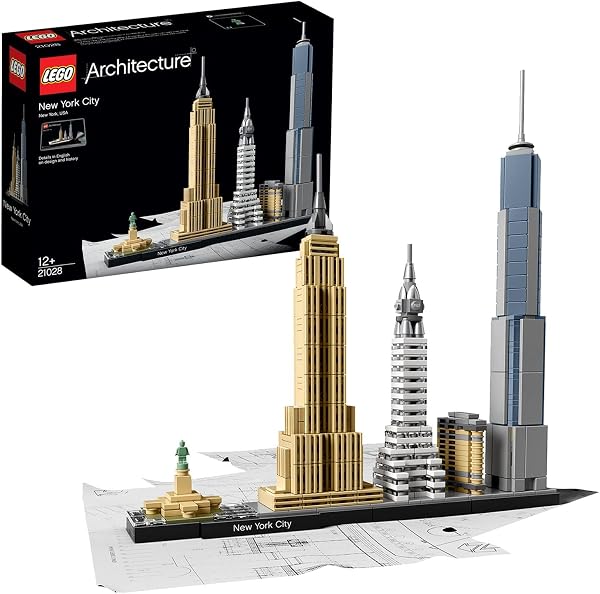 LEGO 21028 Architecture New York, Kit de Construction, Maquette Miniature, Décoration, Empire State Building, Statue de la Liberté, pour Adultes - 1
