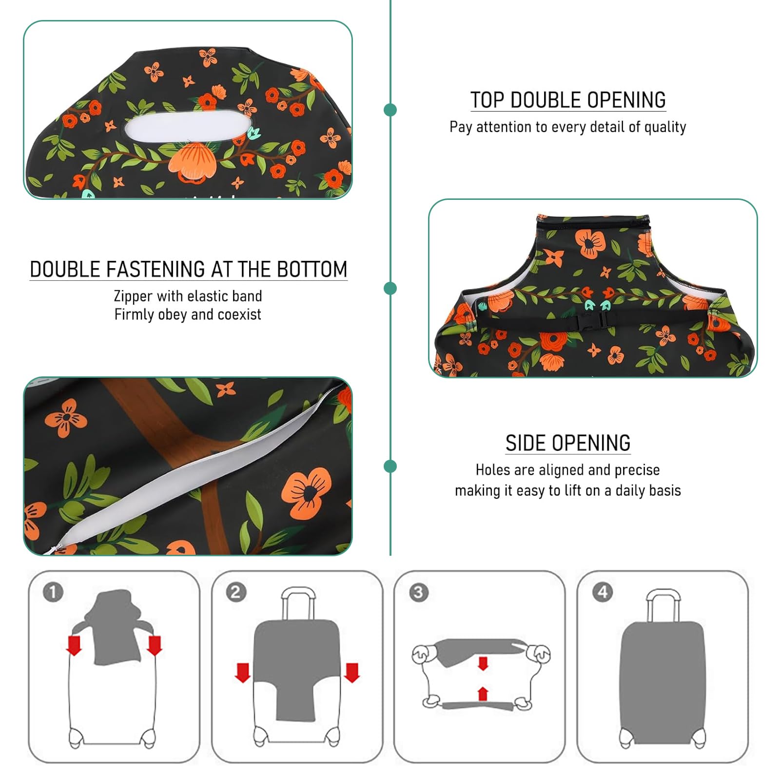 Housse de protection pour valise, élastique, housse de valise de voyage, Paresseux., S(18-21 Zoll), Classique