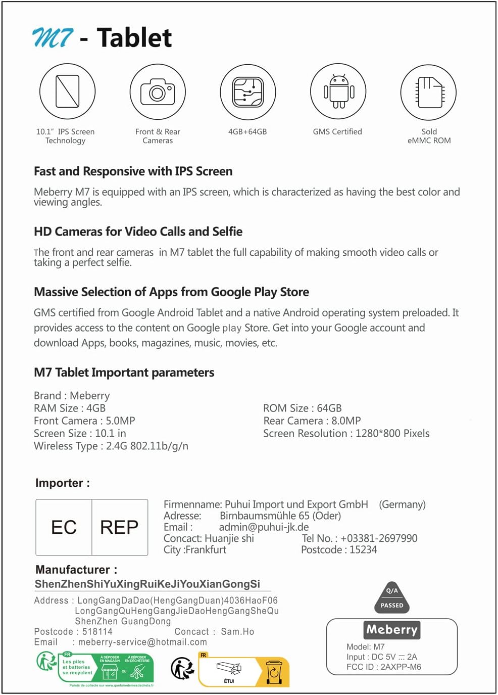MEBERRY Tablet 10 Pollici Octa-Core 1.6 GHz Tablet, 4GB+64GB(128GB Espandibili) Adroid 10 Pro Tablet PC, 8000mAh | 5MP+8MP | Bluetooth | GPS,Grigio(Solo WiFi) MEBERRY Tablet 10 Pollici Octa-Core 1.6 GHz Tablet, 4GB+64GB(128GB Espandibili) Adroid 10 Pro Tablet PC, 8000mAh | 5MP+8MP | Bluetooth | GPS,Grigio(Solo WiFi)