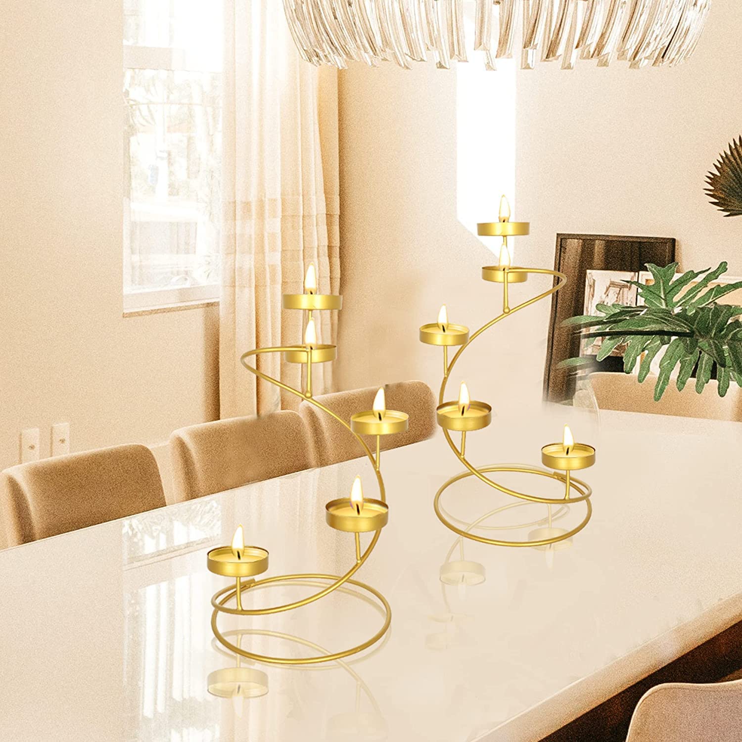 Buy Rose Gold Tealight Candle Holders Golden Candle Holder Spiral