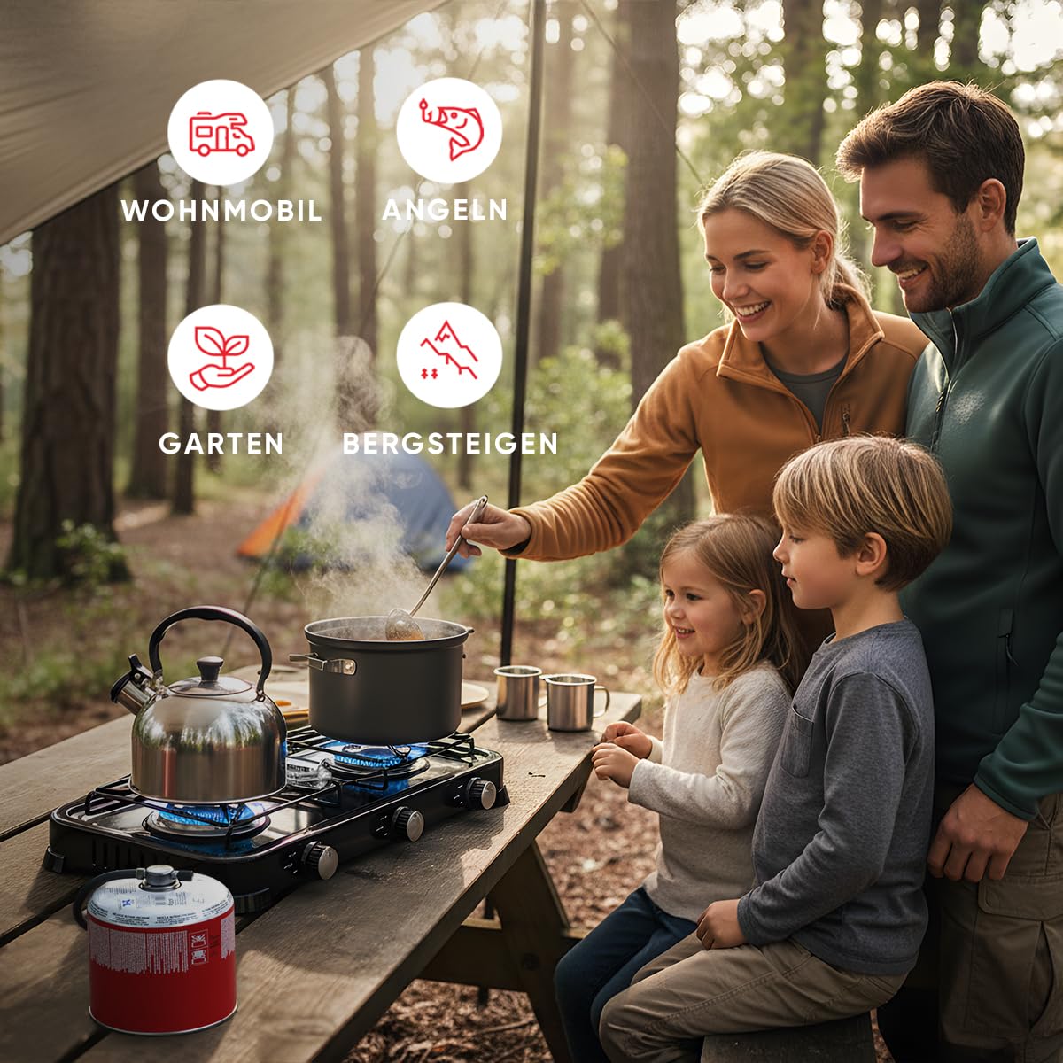 6x Butangas Kartuschen 500g, Schraubkartusche mit Butan/ Propan Gas 899 ml, Gaskartusche EN417, Ventilkartusche mit Schraubverschluss, Gas Kartusche mit Camping Gas, Gaskartuschen Schraubventil