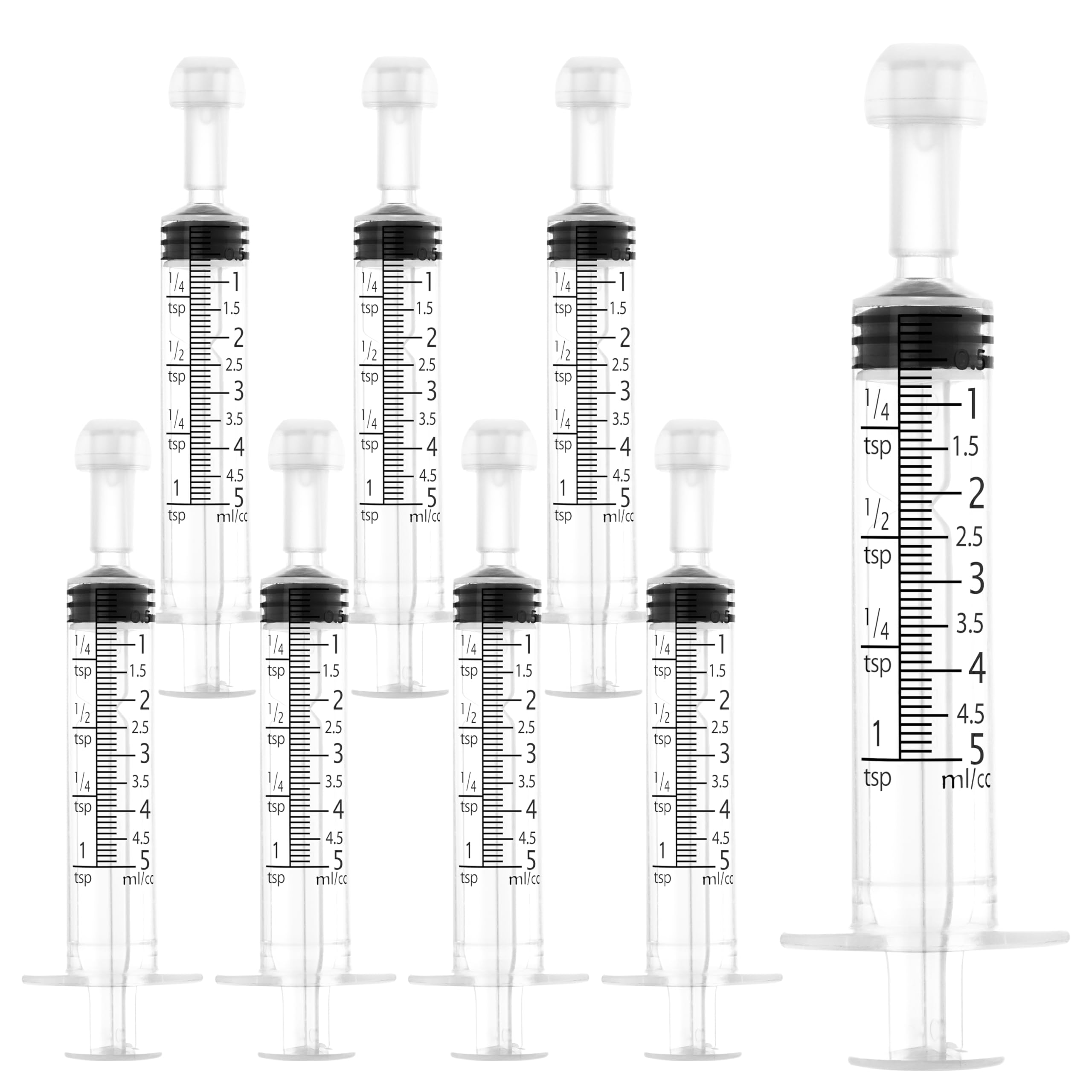 20 Pack 5ml Syringes Colostrum Syringe with Cap,Sterile Colostrum Harvesting, Colostrum Collection Kit, Liquid Measure Syringes for Laboratory, Animal Feeding, Plant Irrigation