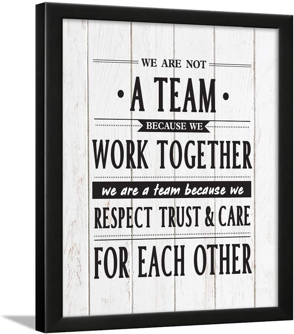 Chaka Chaundh - Office Quotes Frames - Motivational Quotes Wall Frames for Office - Team Work Business Quotes Wall Frame - Office Quotes Poster - (14 X 11 Inches) (White wood vintage - color - 7)