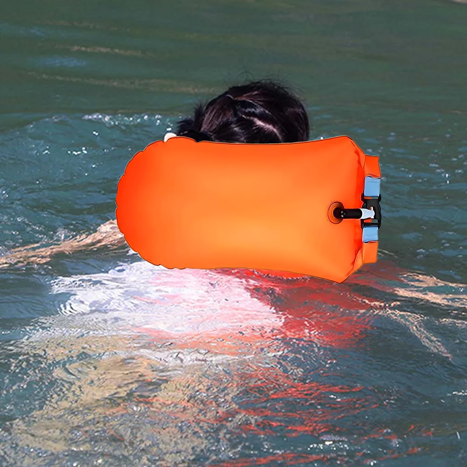 Nuoto Boa, Boa Galleggianti, Boa Gonfiabile da Nuoto, per Triathlon, Snorkeling, Nuoto in Acque Libere, Altamente Visibile, con Cintura Regolabile