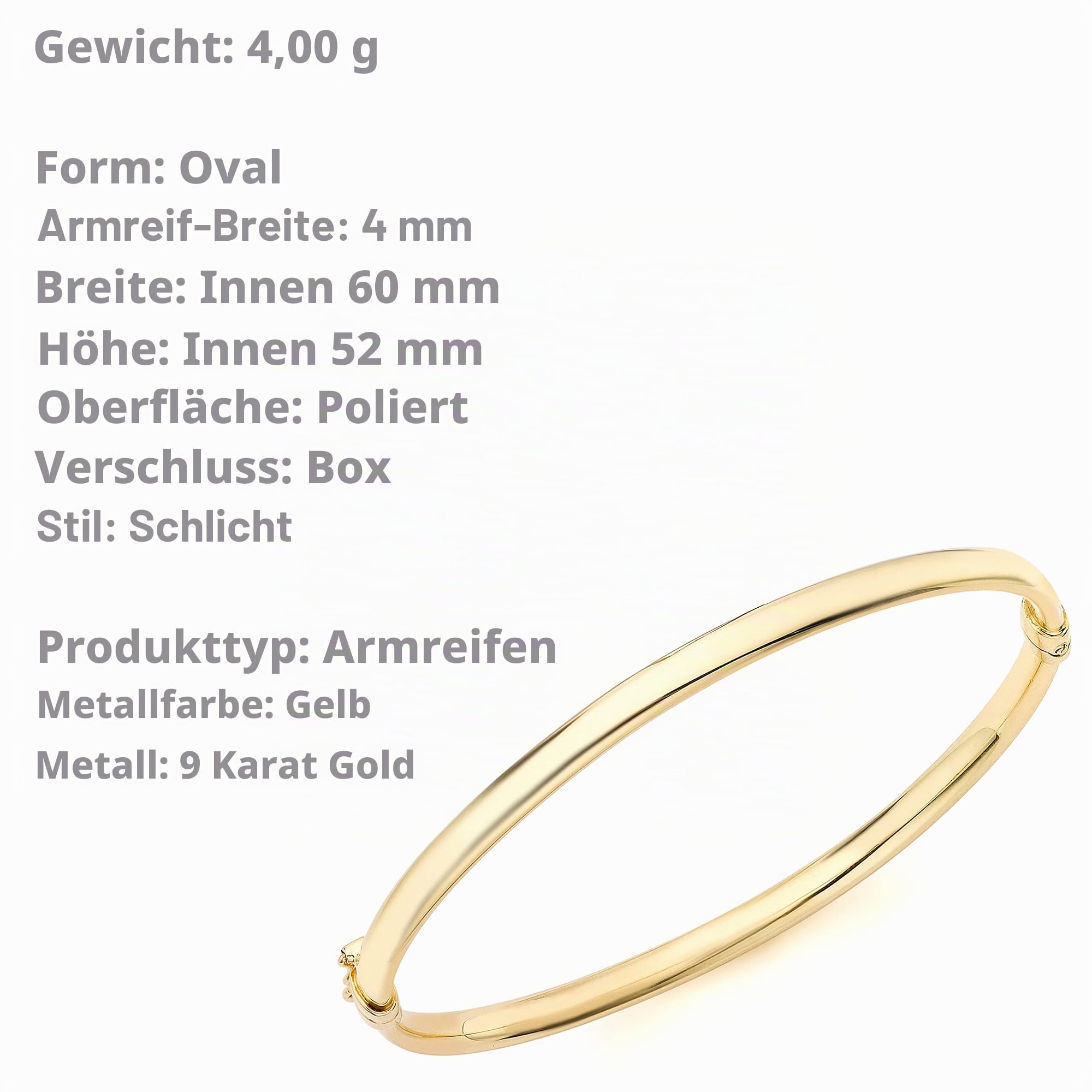 CARISSIMA Damen Armreif 9 Karat (375) Gelbgold 1.34.0691