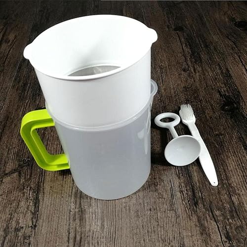 Miniatura 7 de KLKCMS Colador de alimentos de 1.5 cuartos de galón, filtro de yogur, malla de acero inoxidable, filtro de jugo de leche de soja para jugo de frutas