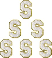 Vista 129 de 6 piezas de parches de letras de chenilla autoadhesivas, parches de letras preppy de 2 pulgadas para bolsos, ropa y sombreros, grandes pegatinas