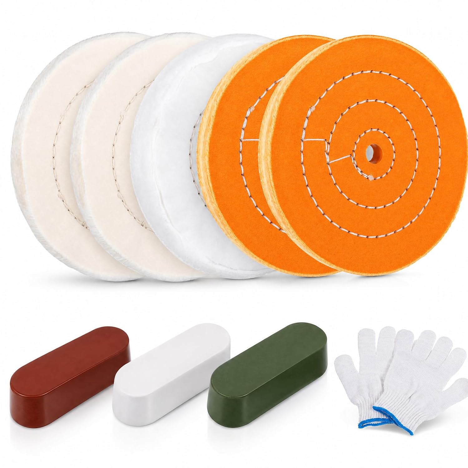 9 Pack 6 Inch Polishing Wheel for Bench Grinder