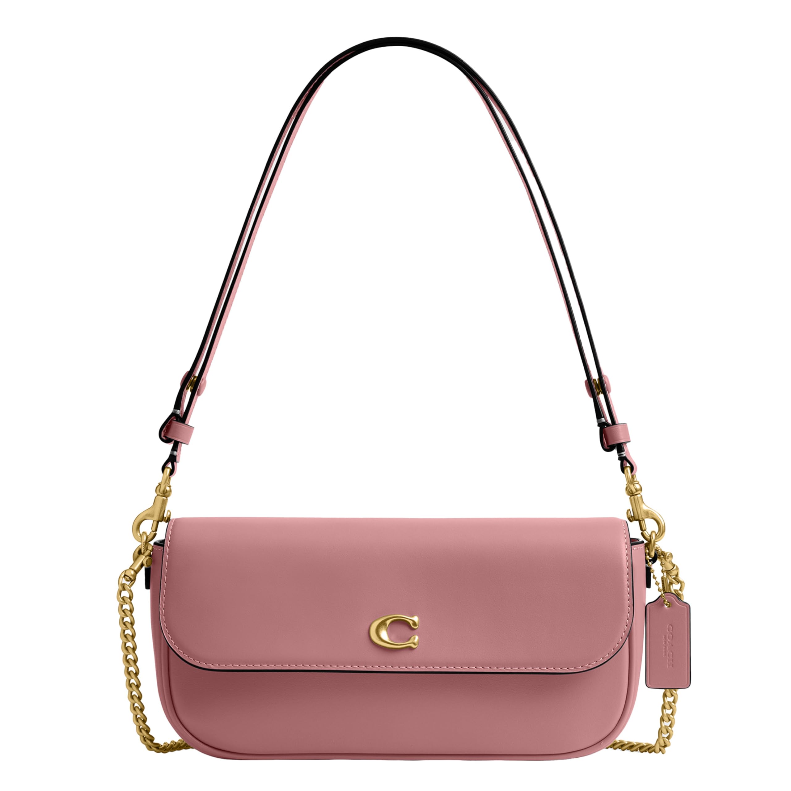 Refined Calf Leather Brook Flap Chain Bag