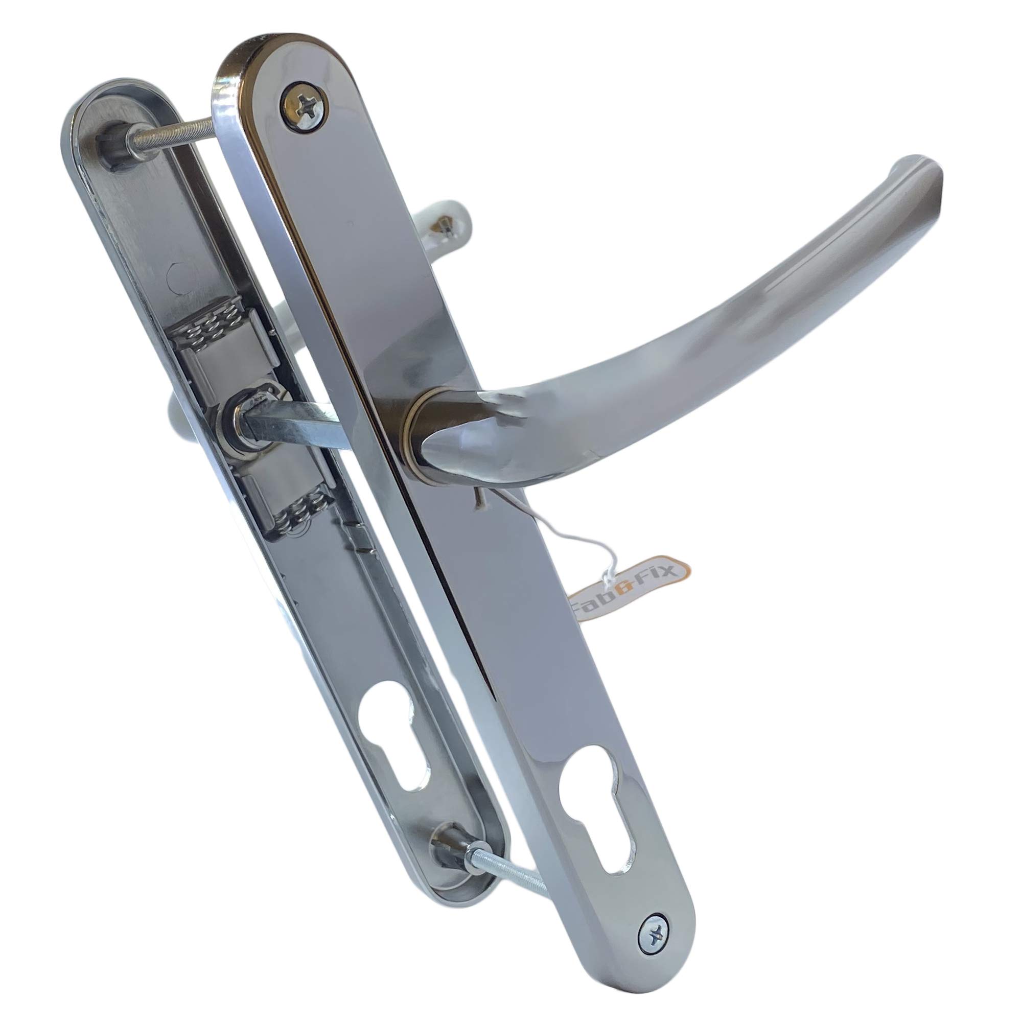 Fab N Fix Grey Balmoral Door Handles For Upvc In Hardex Chrome, 92Mm / 210Mm