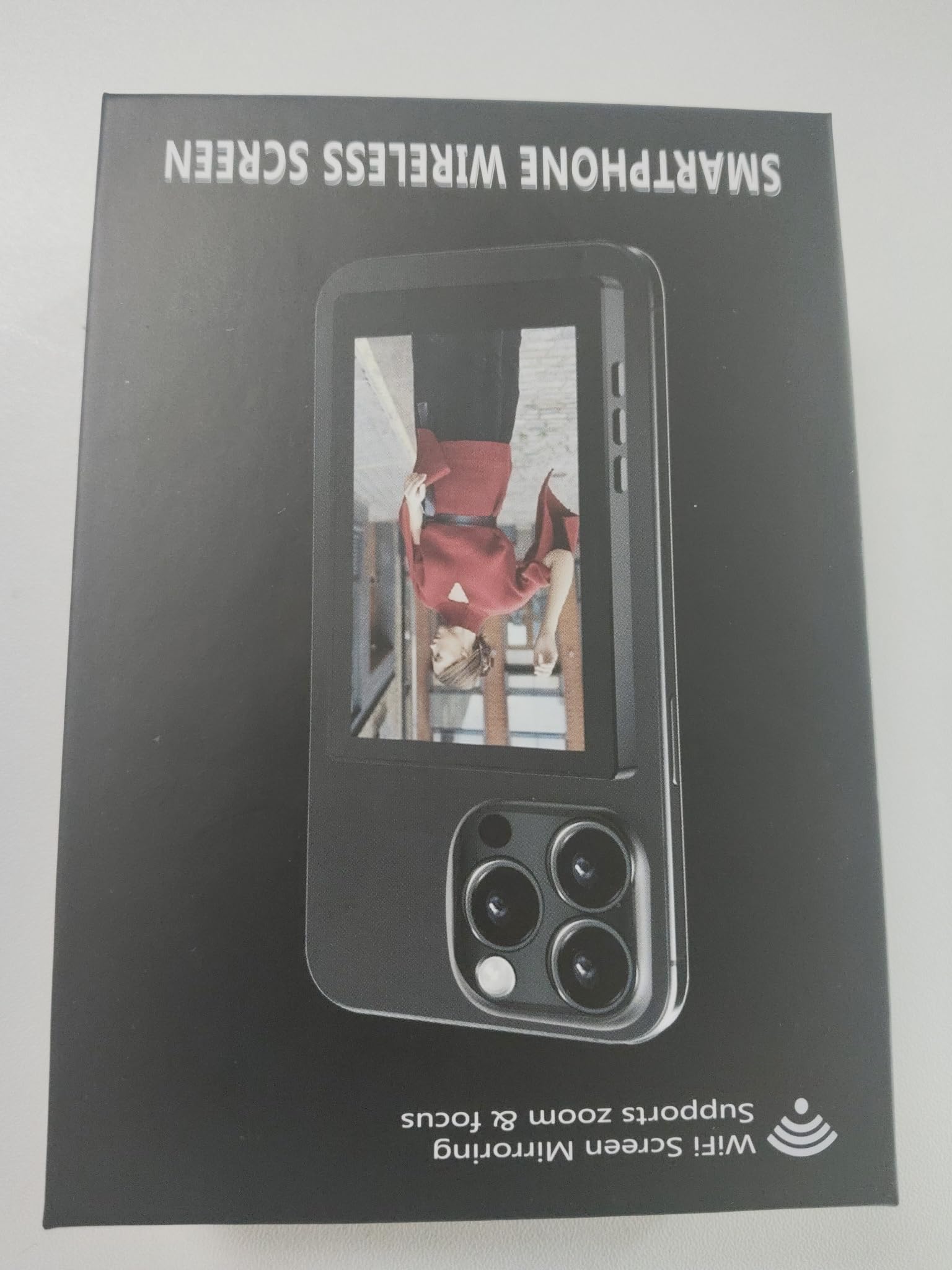Écran magnétique pour Selfie Martphone avec caméra arrière pour iPhone et Android pour TikTok Live Streaming Noir Smartphone Vlog Selfie Monitor Screen