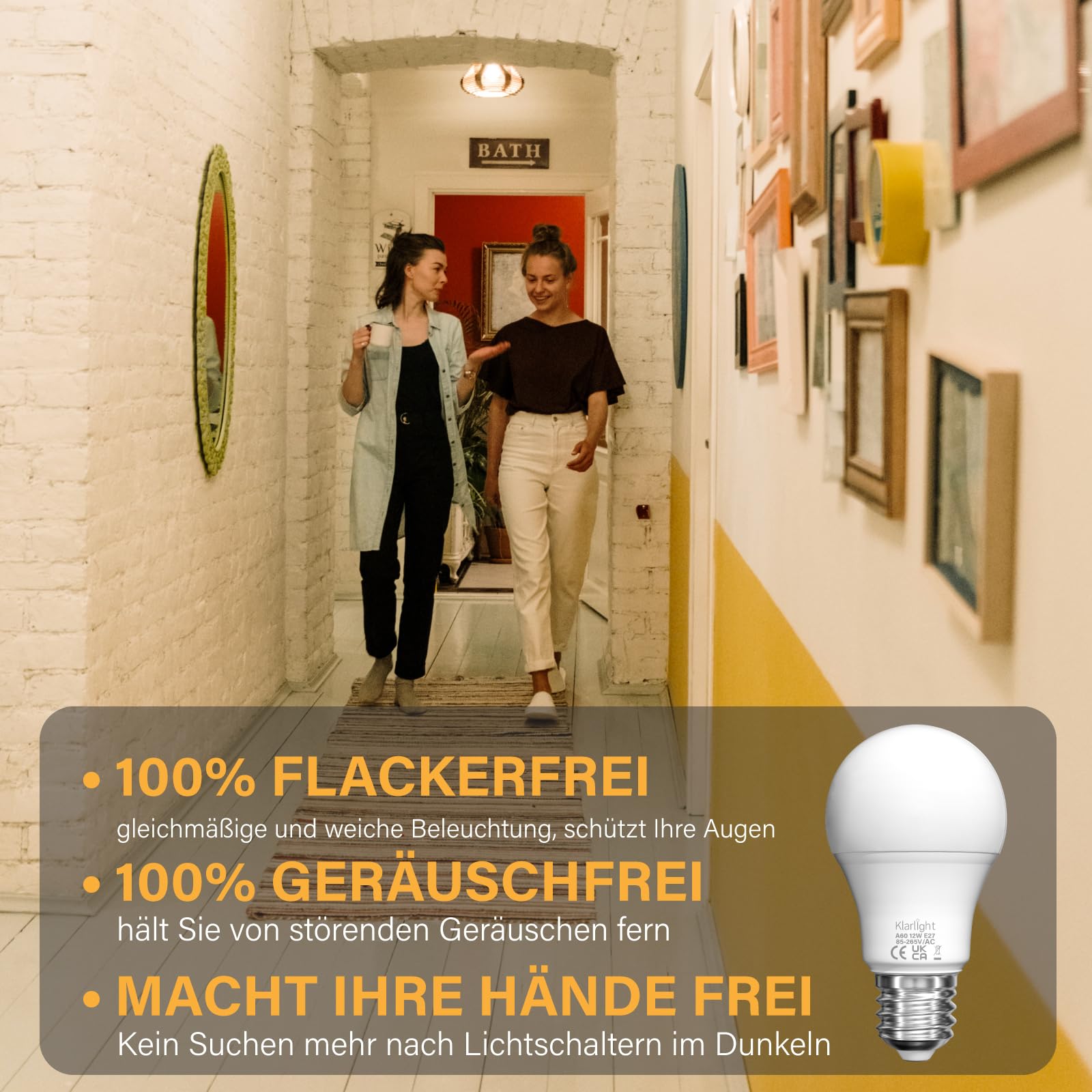 E27 LED Lampe Mit Dämmerungssensor – Automatisch Ein/Aus, 10W, 900 Lumen