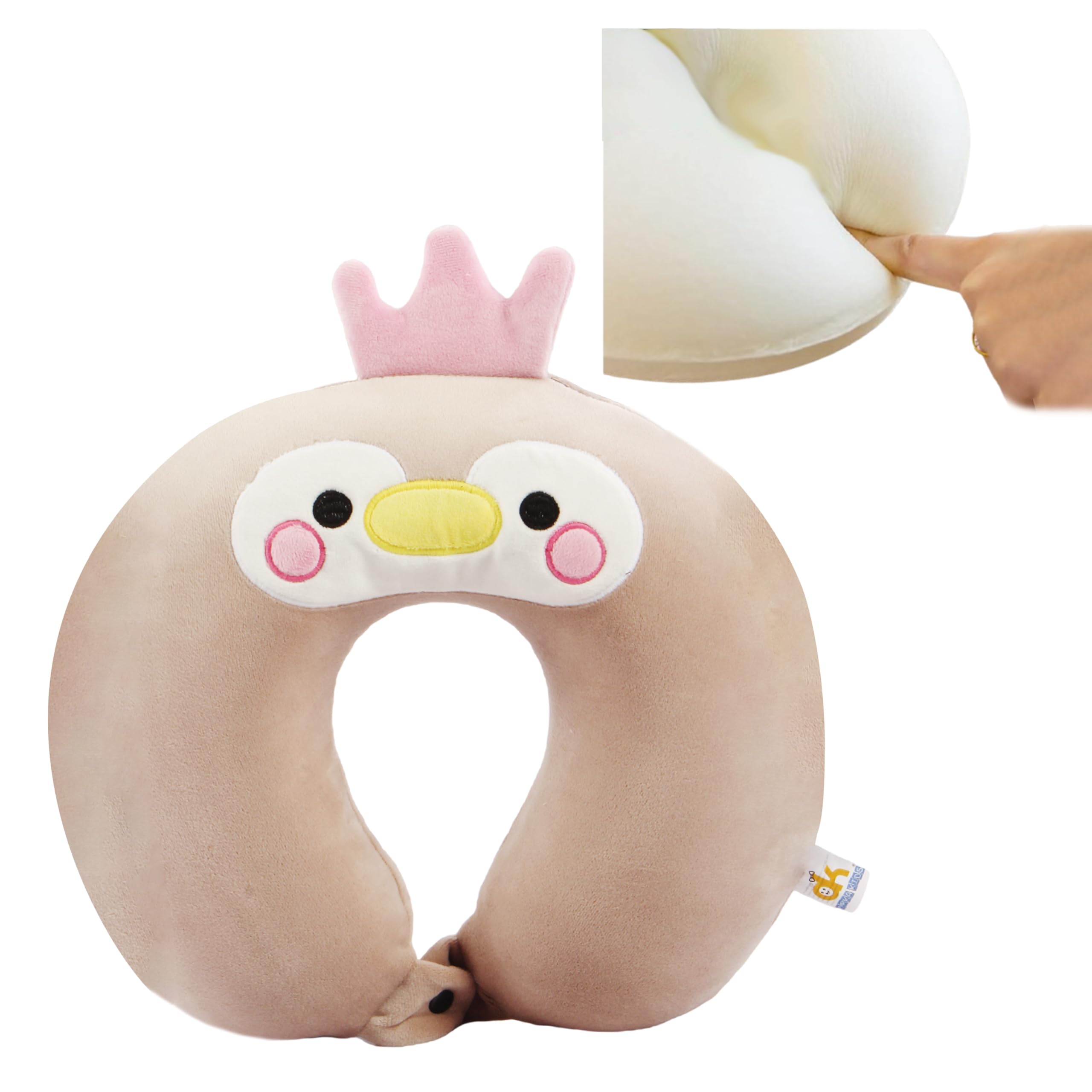 ok orka kids Orka Kids Travel Pillow, Embroidery Memory Foam U Neck Pillow, U-Shaped Airplane Car Flight Head Neck Support Pillow for Adults Toddler Children,Boys,Girls (Light Pink)-picture-17