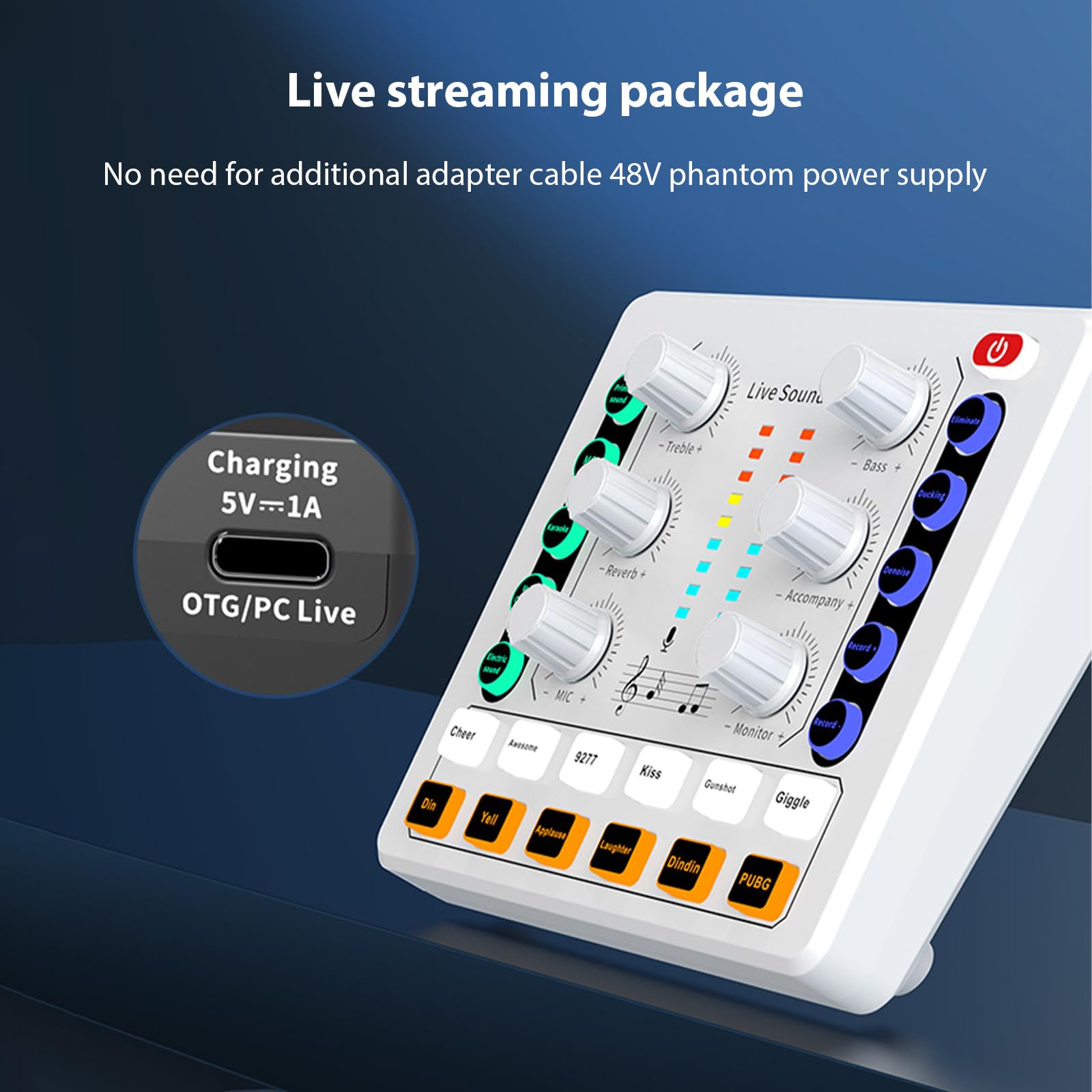Podcast Equipment Pack Podcast Equipment Pack Live Soundkarte Kit Kondensator Mikrofon Plug & Play Podcast Mikrofon Voice Changer Live Soundkarte zum Leben Streaming Recording Gesang