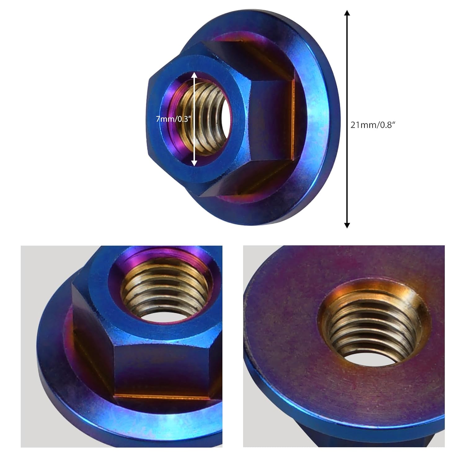 Bevinsee Strut Shock Tower Nuts Dress Up Titanium Replacement Kit Compatible with E46 E90 E91 E92 E93 X1 X3 X5 Z4 E60 E61 E81 E82 E87 E88 E84 E83 E53 E85 E86 E89, Replaced 31316769731