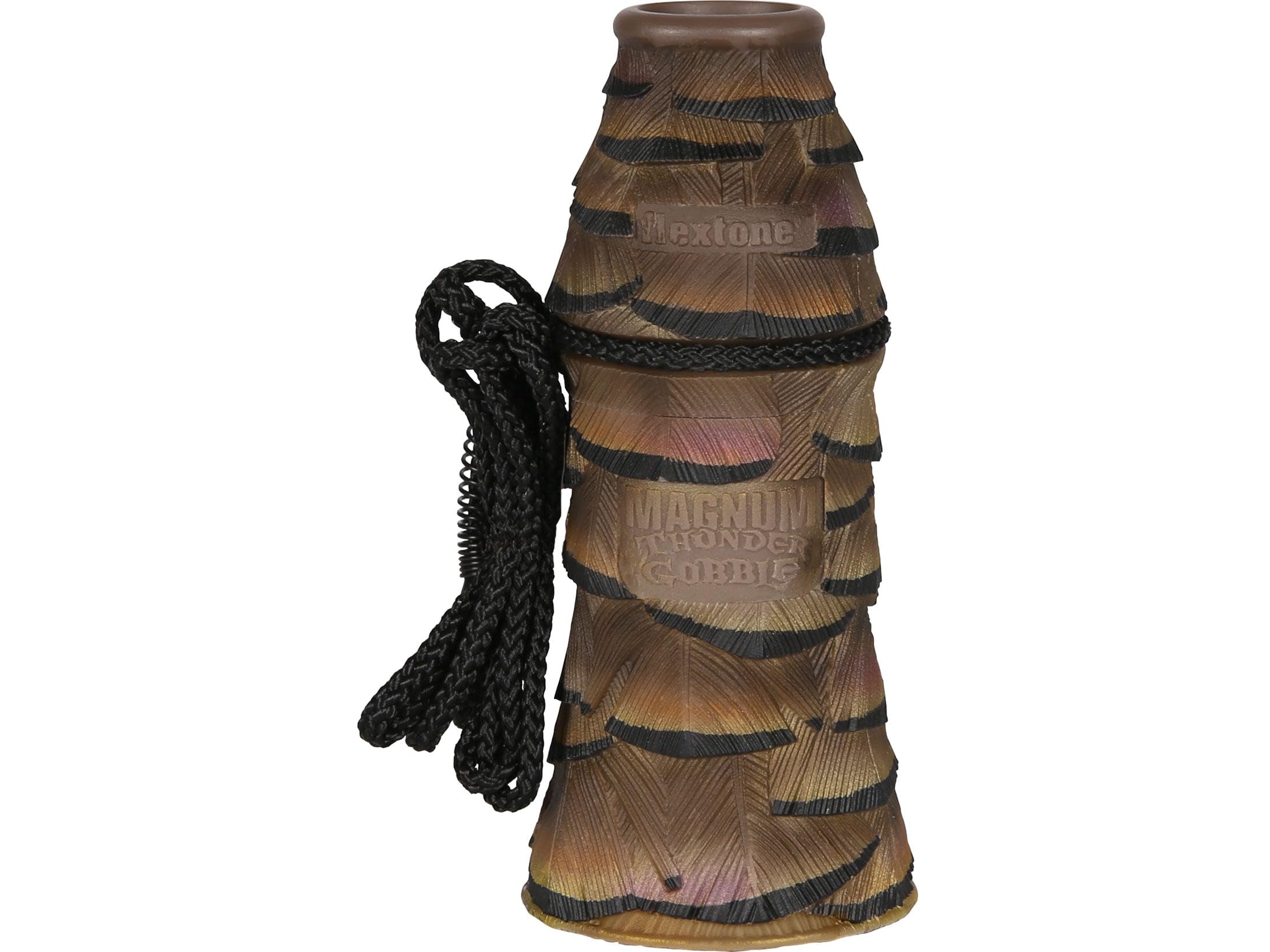 Hunting Loud True-to-Life Realistic Gobbles Sounds Easy-to-Use Double-Reed Flexible Magnum Thunder Gobble Locator Hybrid Turkey Game Call (Gen 2) Brown 2 x 2 x 2