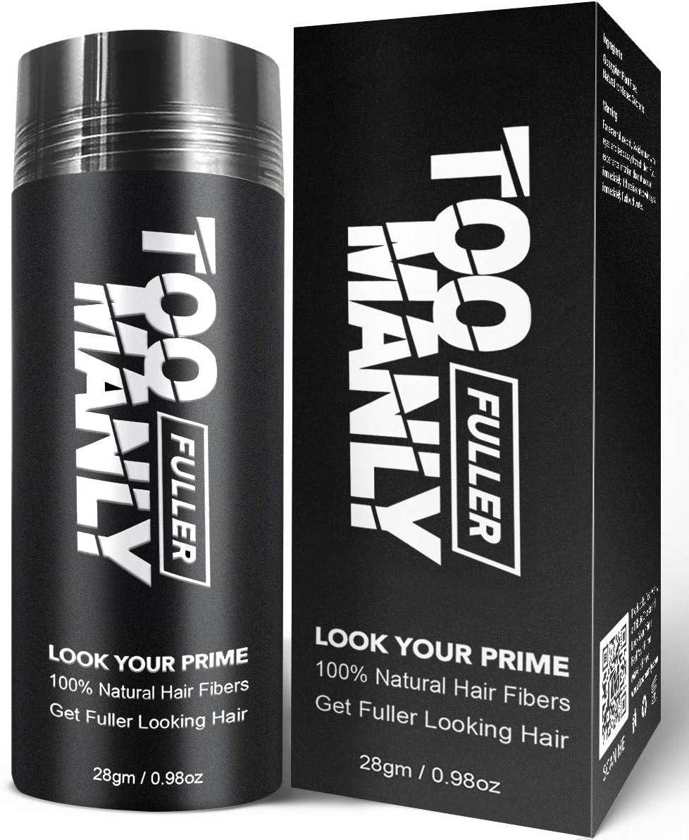 Too Manly Hair Fibers For Thinning Hair (Black)