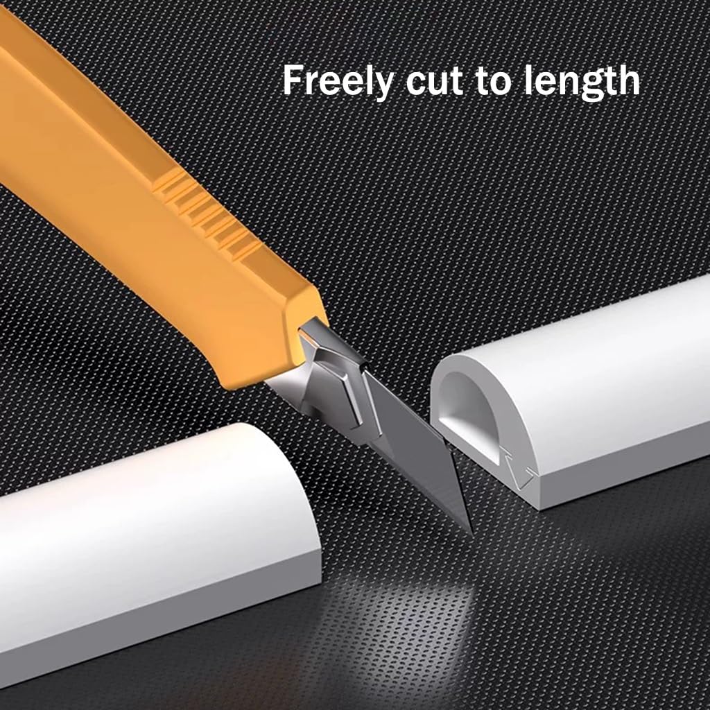 Cubrecables De Suelo con Apertura Lateral, Protector De Cables De Pared Autoadhesivo para Gimnasios, Diseño Semicircular/Resistente Al Pisado, para Oficina En Casa(Blanco)