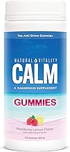 Natural Vitality Calm, Magnesium Dietary Supplement - The Anti-Stress Gummies, Rasberry-Lemon - 120 Count - coolthings.us