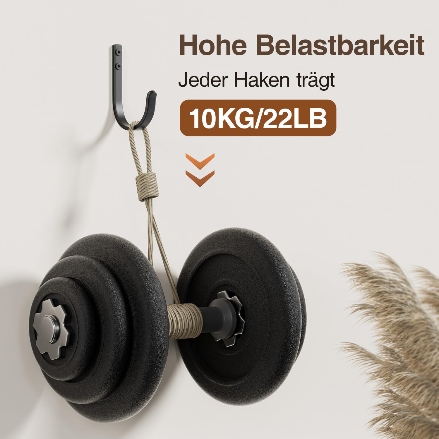 10 Faltbare Kleiderhaken – Schwarz, Aluminium-Legierung, Mit Schrauben & Dübeln, Für Wandmontage, Bis 18 Kg Belastbar