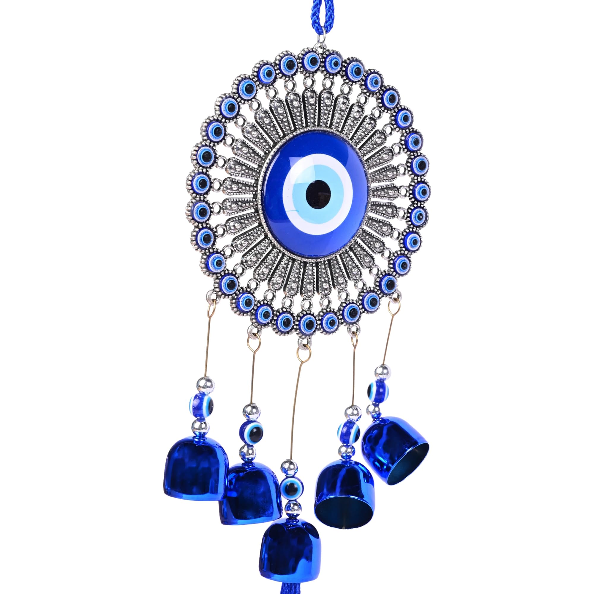 5 Bell Evil Eye Wind Chimes for Home Decor - Hanging Decorat -8 5 Bell Evil Eye Wind Chimes for Home Decor - Hanging Decorat -8