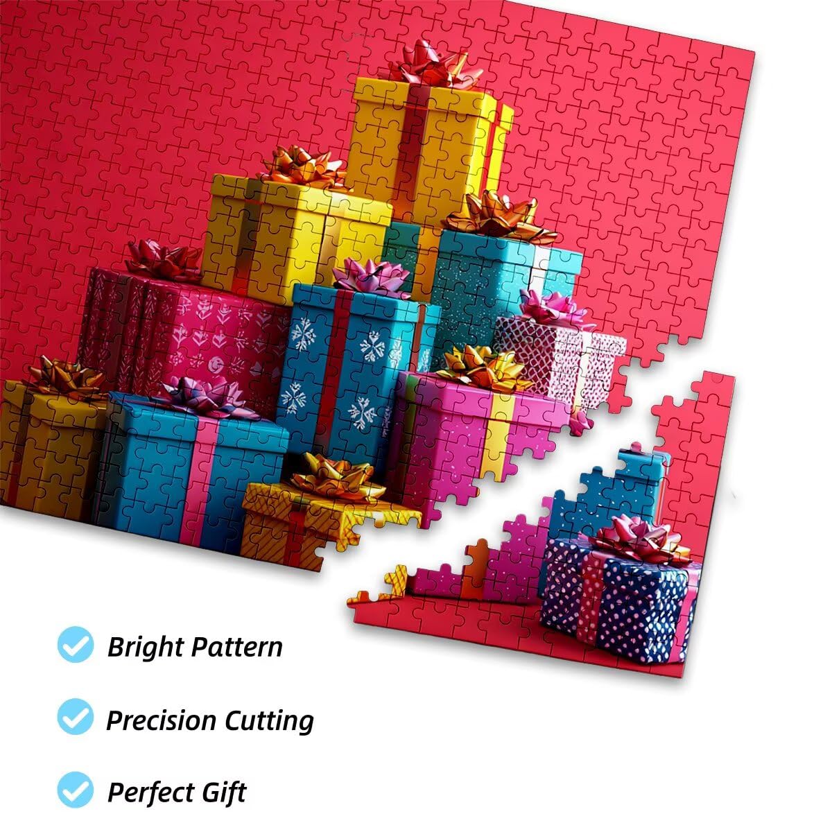 Puzzle 6000 sztuk świąteczne proste puzzle dla dorosłych i całej rodziny rozmiar 179 x 105 cm opakowanie wysokiej jakości, klasyczne kreatywne rozrywki zabawne wyzwania świąteczne dekoracje M-07