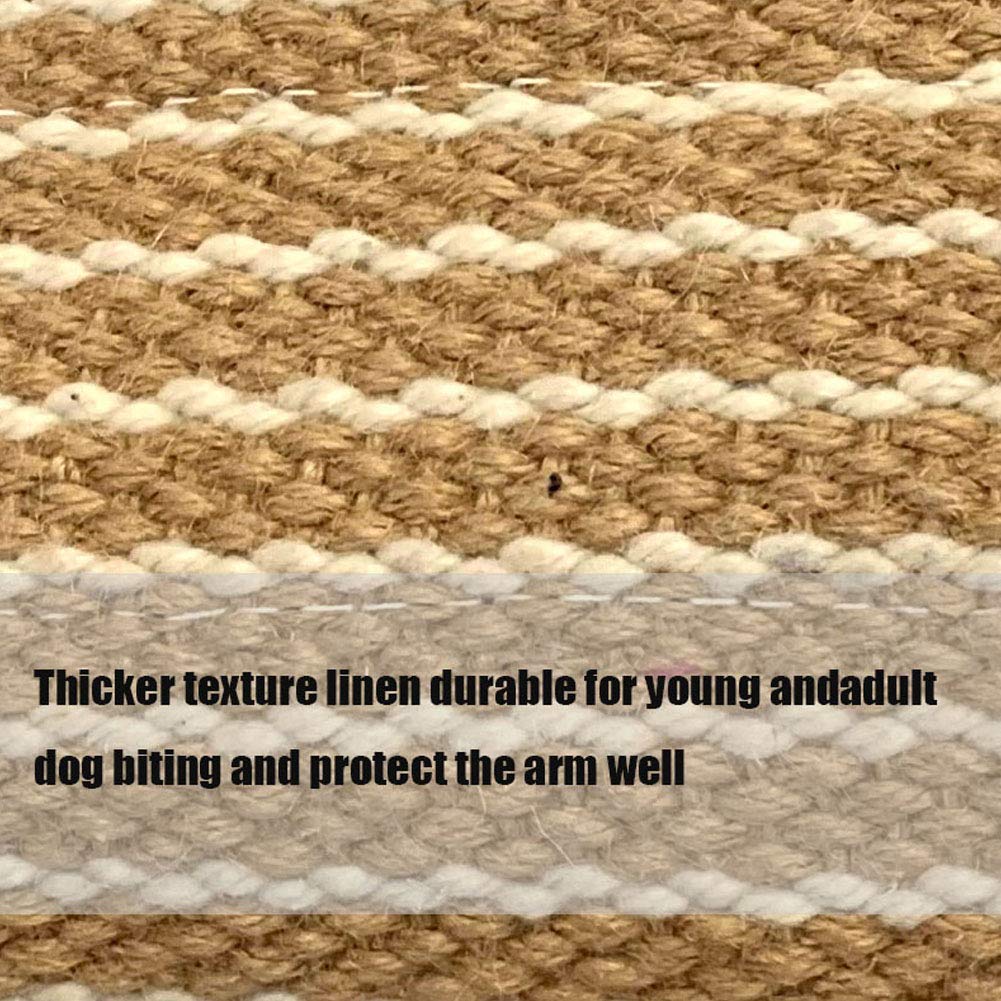 Manchon de protection contre les morsures de chien, avec poignée pour l'exercice de dressage de chien pour renforcer la mastication et le jeu en plein air protège le bras de la morsure