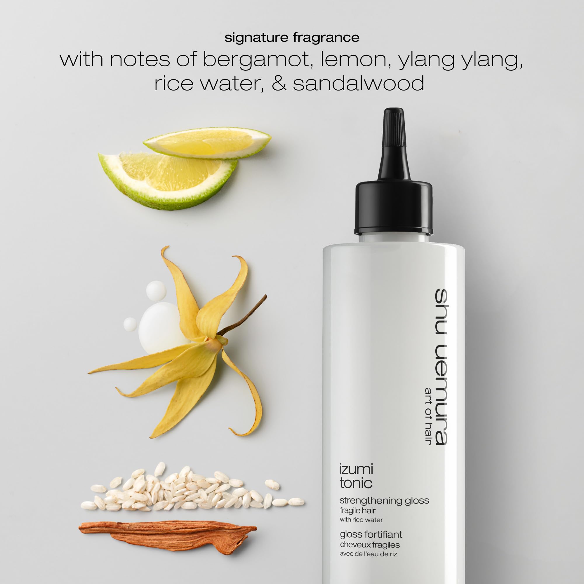 Izumi Tonic gloss fortifiant cheveux fragiles avec de l'eau de riz 200 ml