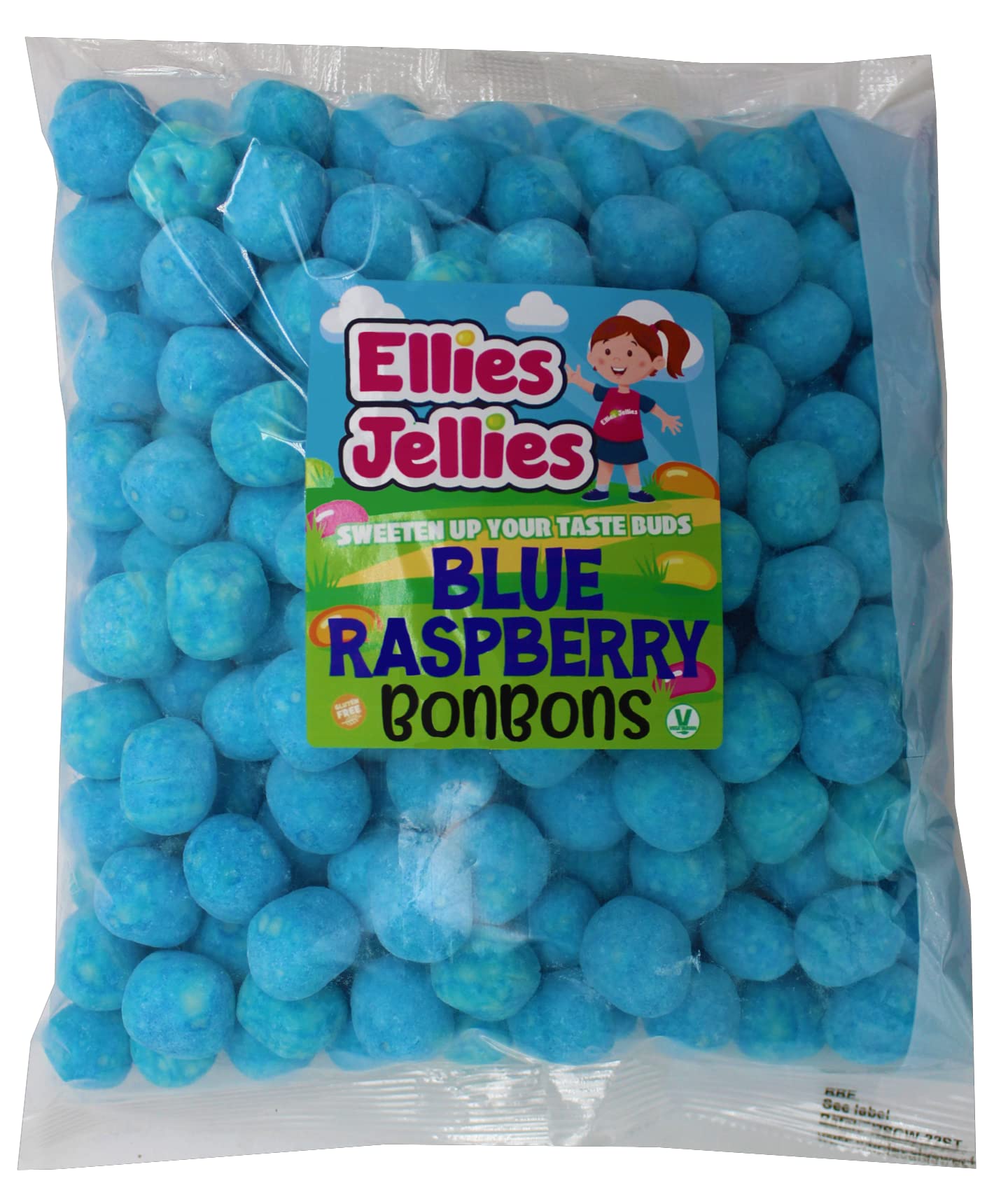 Ellies Jellies Blue Raspberry Bonbons 1kg Bag