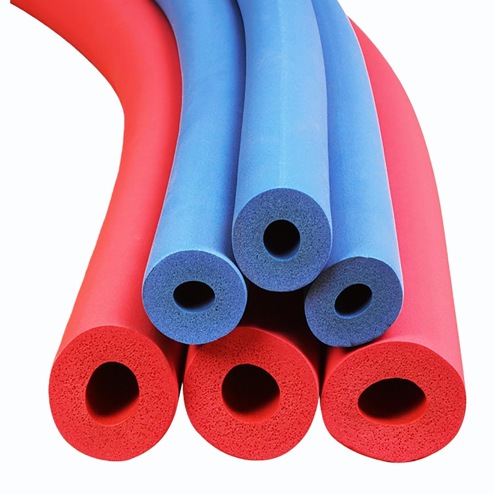 Colored Foam Tubing, Closed Cell Pipe Insulation Outside Pipe Lagging, 6Ft(2m) Heat Preservation Pipes Cover for Handle Grip Support, Pipes Trampoline and Guitar Stands(Red,60mm*20mm*2m)