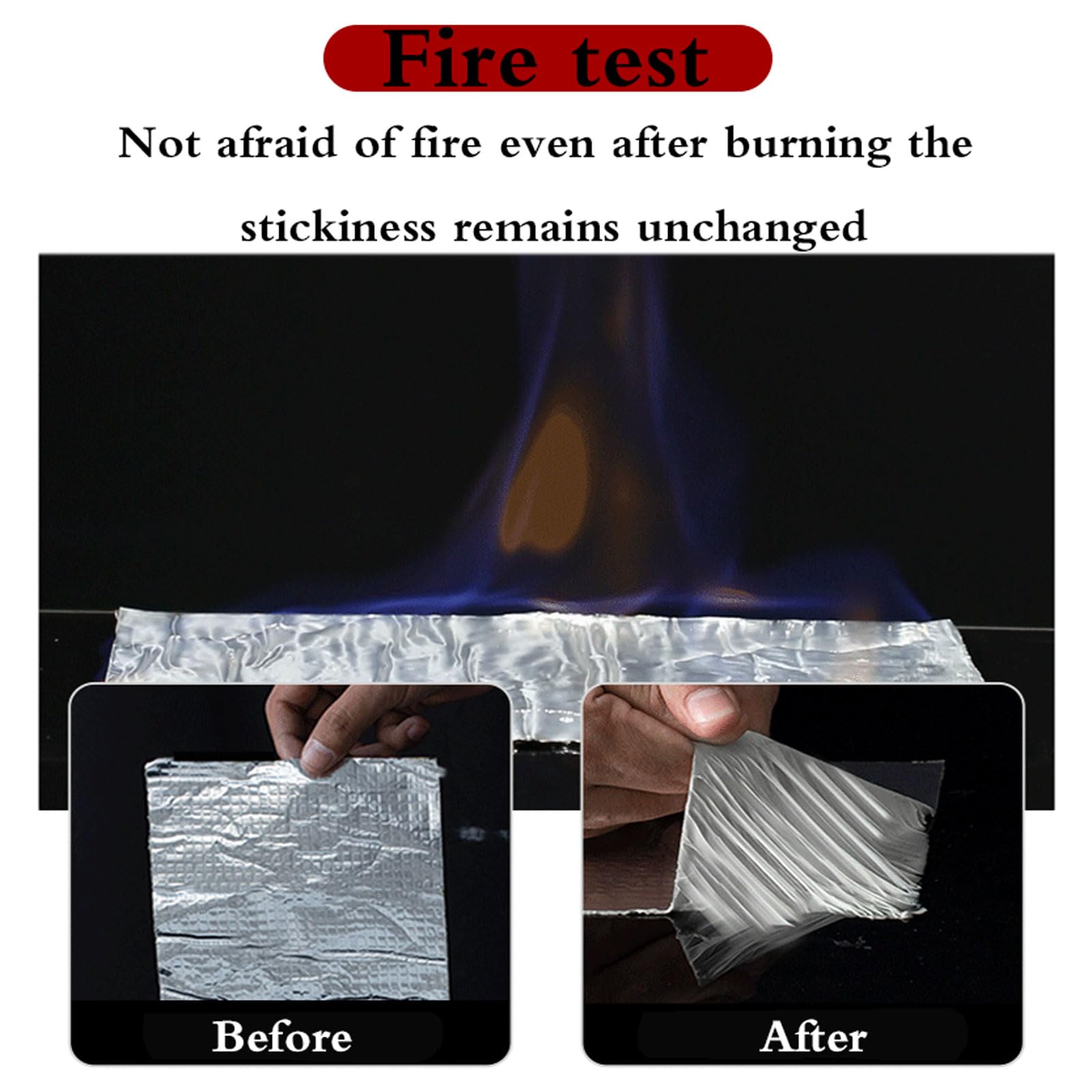 Cinta De Butilo De Papel De Aluminio Impermeable,Cinta para Reparar Goteras En El Techo,Cinta Impermeable,Impermeable,Autoadhesivo,Adecuado para Puertas,Rejillas De VentilacióN