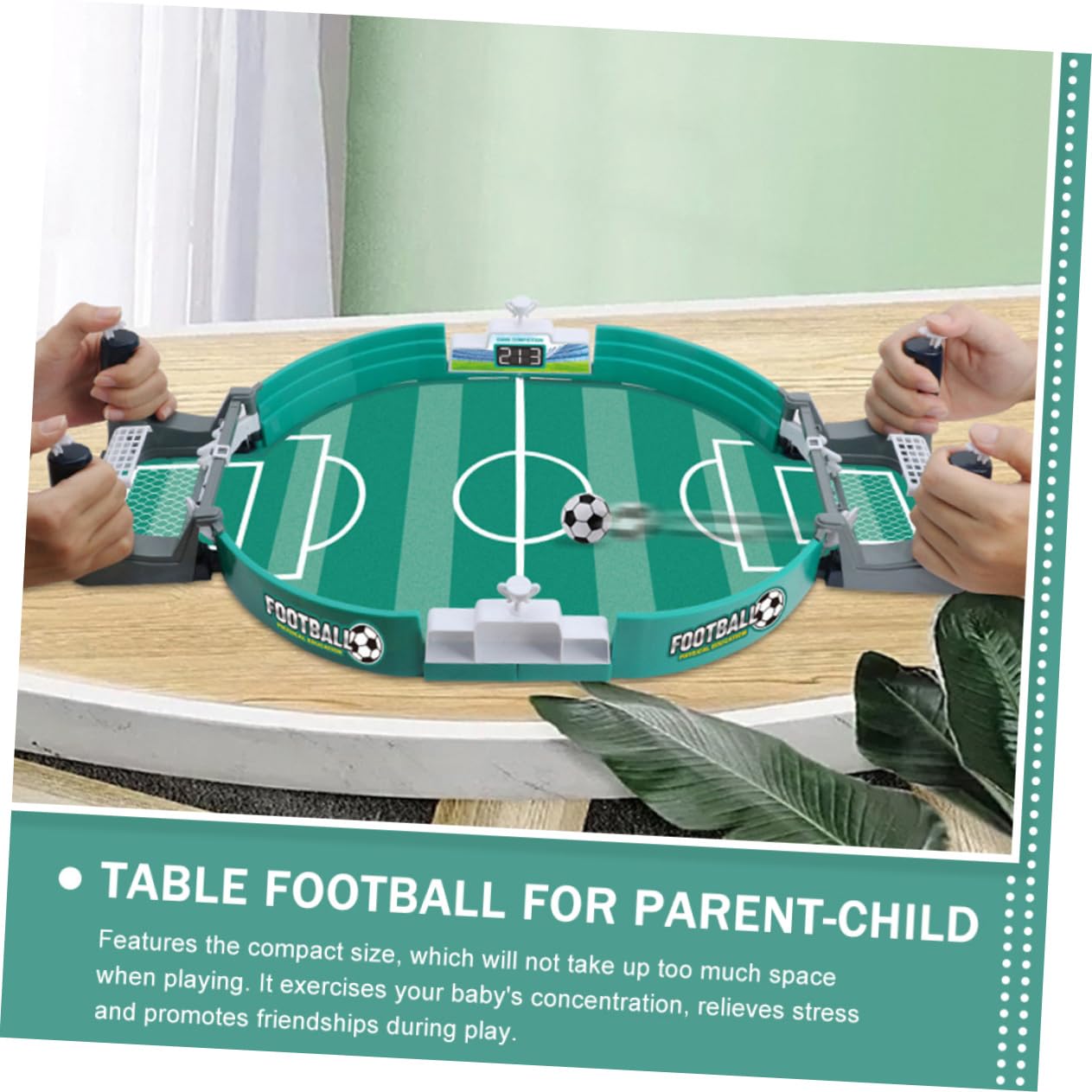 WHAMVOX 1Set Interactive Table Football Game Household Soccer for Fun Board Game to Enhance Focus and Motor Skills Includes Balls for Family Play