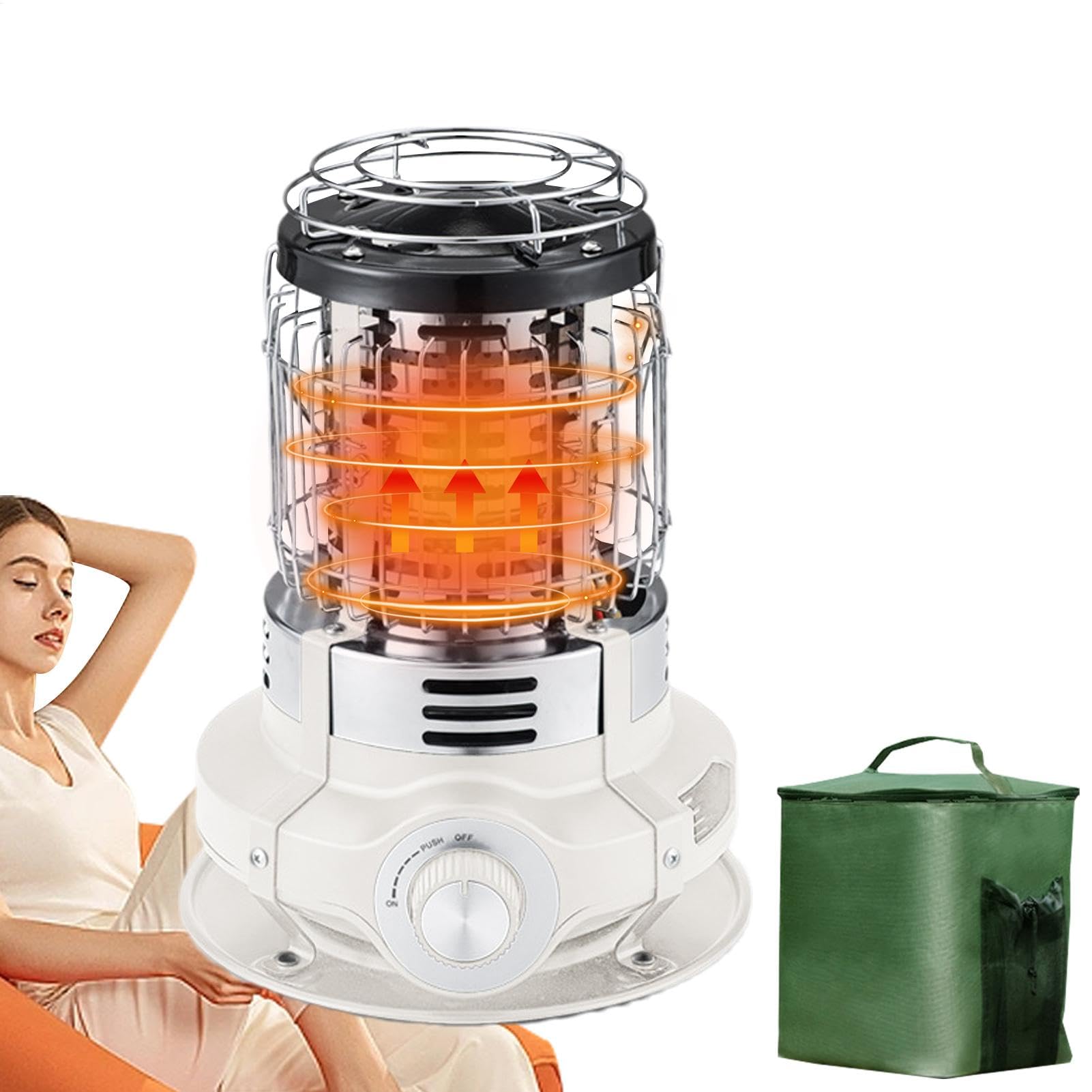 Riscaldatore esterno, Riscaldatore da patio,Riscaldatori elettrici | Stufa riscaldante per portatile da 1500 W per esterni con protezione antiribaltamento per il campeggio