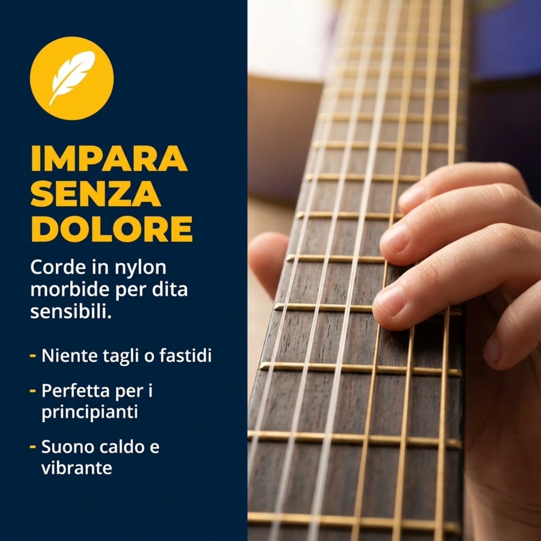 Chitarra acustica classica Junior Music Alley per bambini con borsa