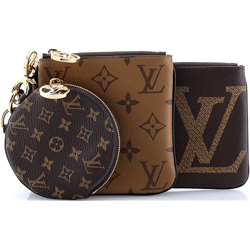 Louis Vuitton, Pre-Loved Trio Pouch Set Reverse Monogram Giant, Brown