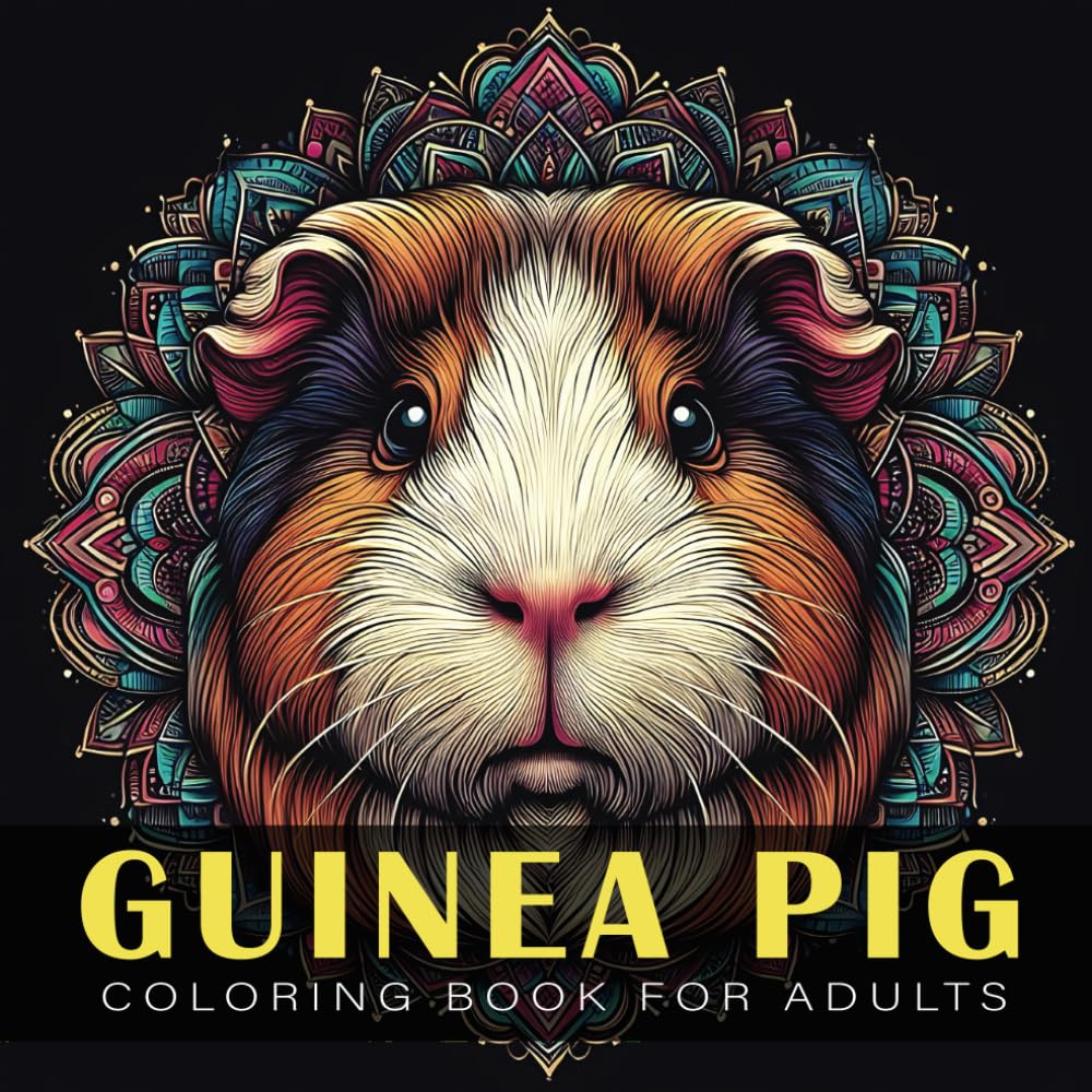 Guinea pig Coloring Book for adults: Easy and Relaxing Mandala Patterns For Men and Women