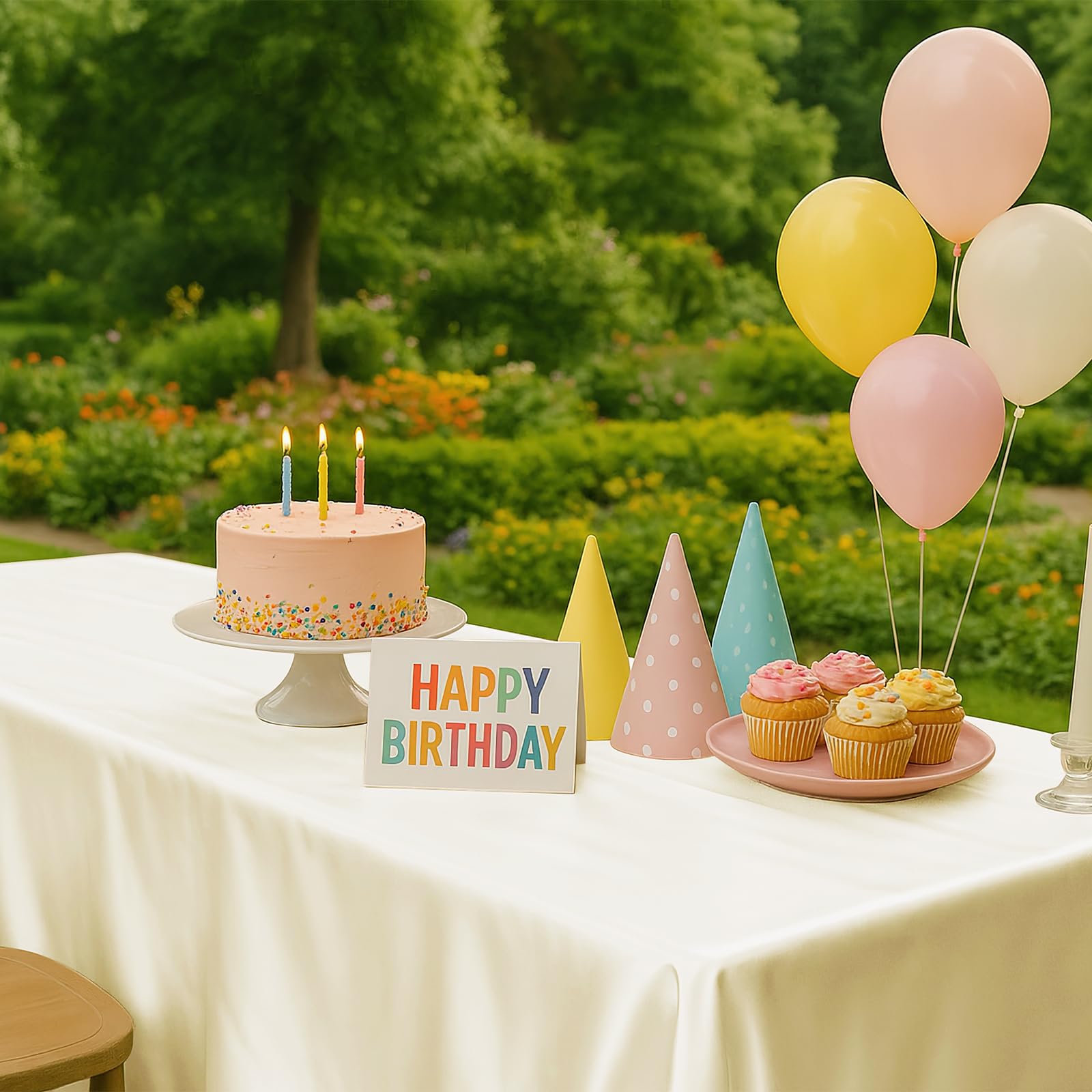 8 Stück Elfenbeinfarbene Satin-Tischdecken 259 × 147 cm – Rechteckige Glänzende Tischdecke für Hochzeit, Abendessen, Geburtstag, Jubiläum, Partys und Events