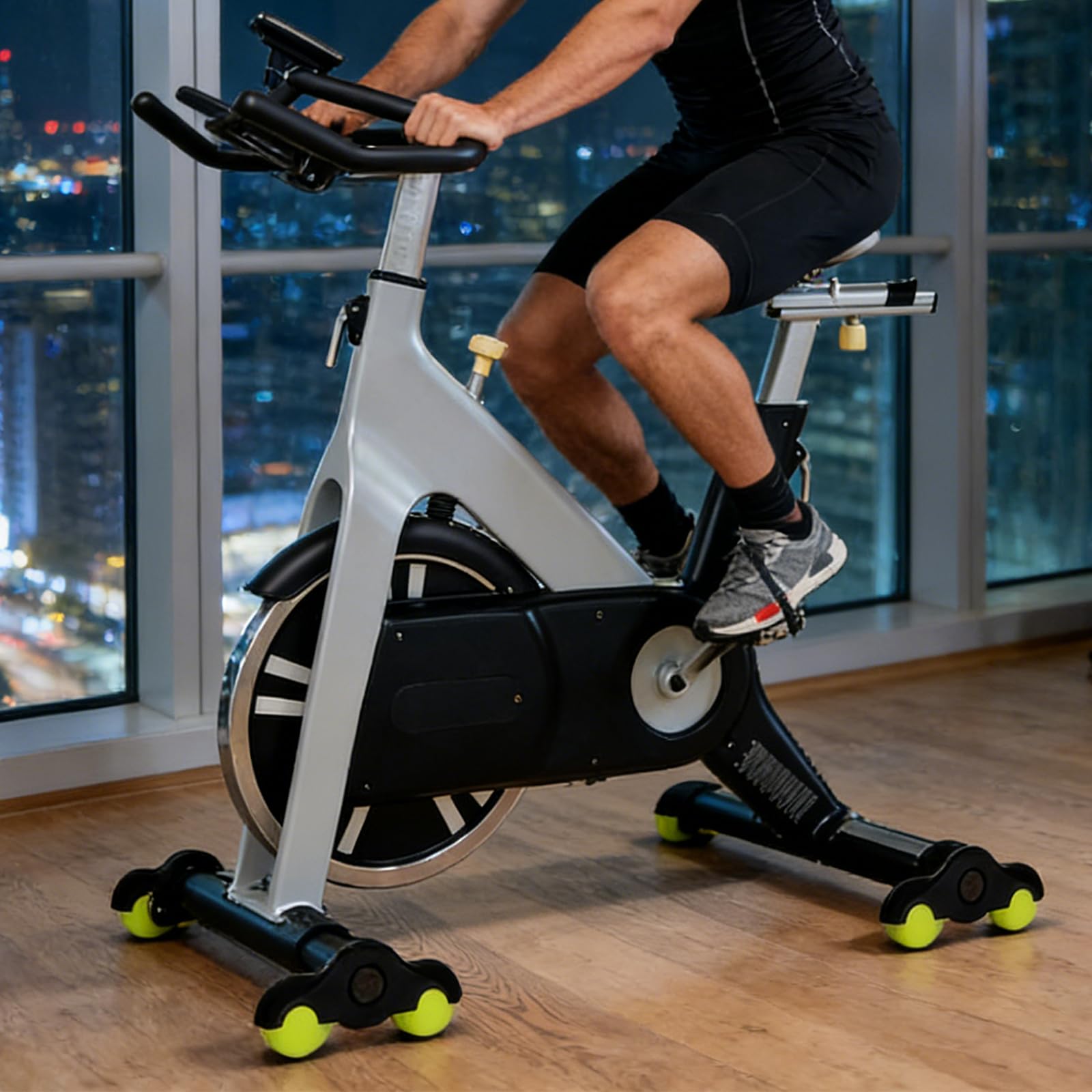 4 adattatori Rocker Plate Feet per bicicletta portatile con piedini per pallina da tennis per Wahoo Kickr Core 2 per allenamento a rulli indoor Cycling, incluse 8 palline da tennis