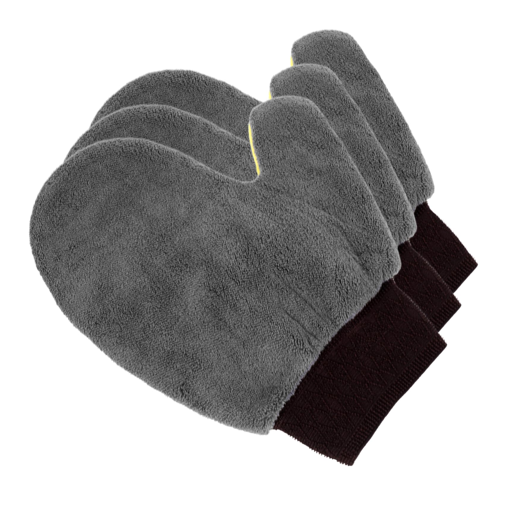 Cabilock 3pcs Coral Fleece Car Wash Mitts Scratch Chenille Cleaning Gloves for of Suvs Trucks and Motorcycles Hand Protection for Safe Auto Detailing