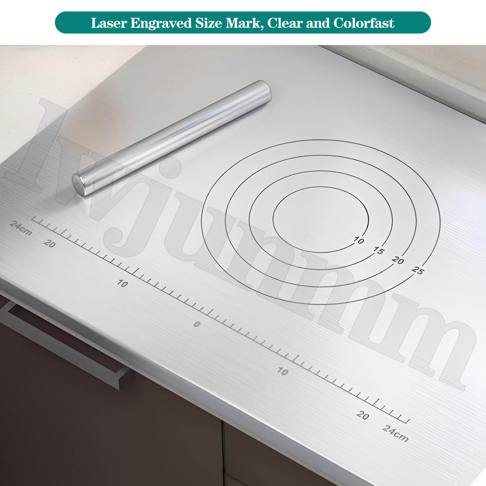 Tabla de cortar de acero inoxidable con borde de tope para protección de encimera de cocina, ideal para amasar y preparar alimentos en el hogar, bar y restaurante