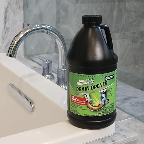 Miniatura 9 de Liquid Rhyno - Abridor de drenaje de 62 onzas, 2 unidades concentradas para desagües de fregadero, bañera o ducha, acción rápida Pro Strength limpia