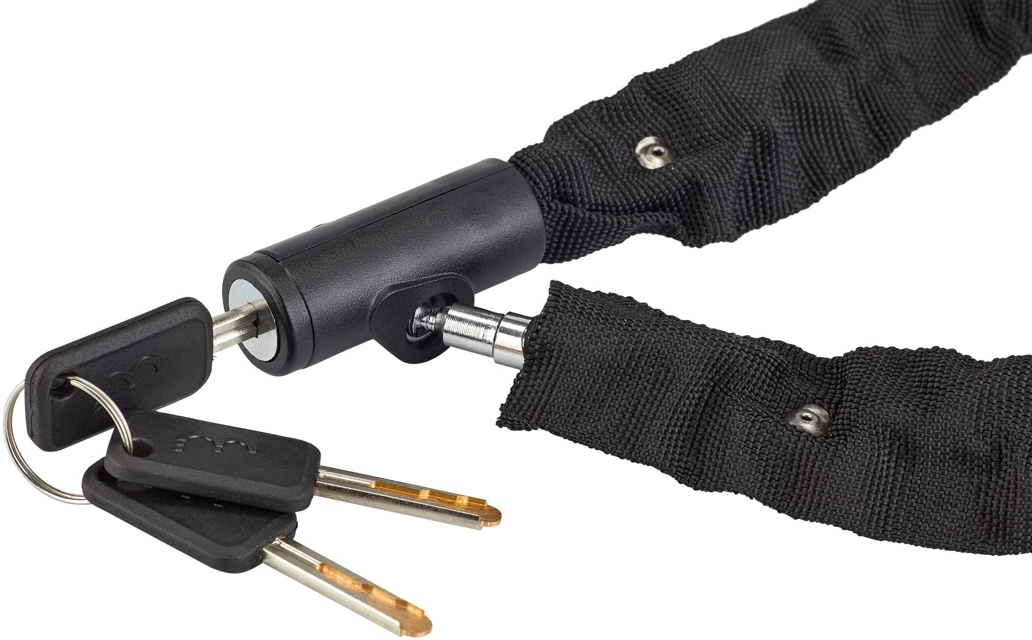 BBB BBL-67 030402 Bicycle Key Lock with 3 Keys Included Thickness 4.5 mm x Length 100 cm Black