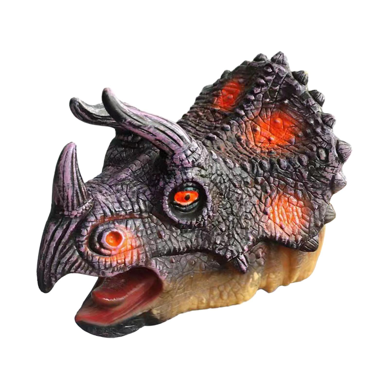 THE STYLE SUTRA Dino Hand Puppet Realistic Toy Hand Puppet for Boys Birthday Gifts Triceratops Gray-image-48