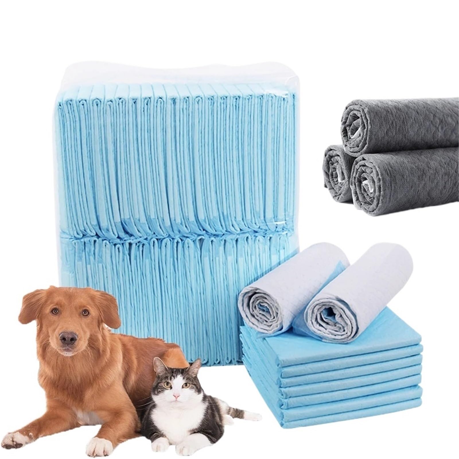 Super Absorbent Pet Diaper Dog Training Pee Pads Disposable Puppy Potty Pads Soakers For Cats Diapers Cage Mat Pet Supplies(Thin-L 40p)