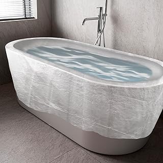 4 Pack Bathtub Liners Disposable Bathtub Cover Portable Large Bathtub Lining Plastic Bag Individual Pack Bathtub Liner Large Size (102 x47 Inch) Bath Tub Liner Bag for Travel Salon Household Hotel