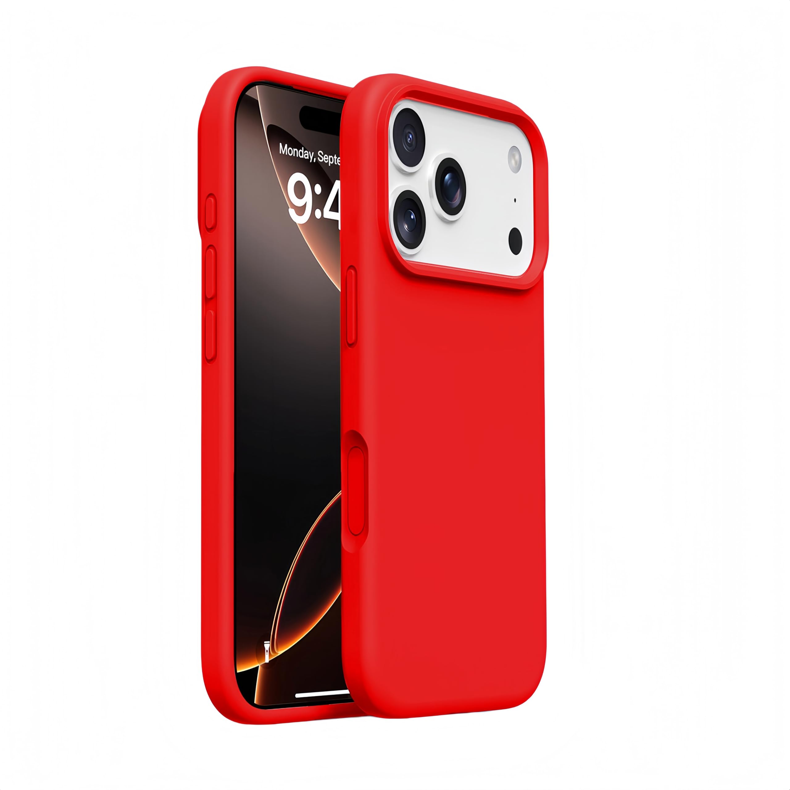 Silicone Case for iPhone 17 Pro Max, Red | Soft Silicone, Slim Fit