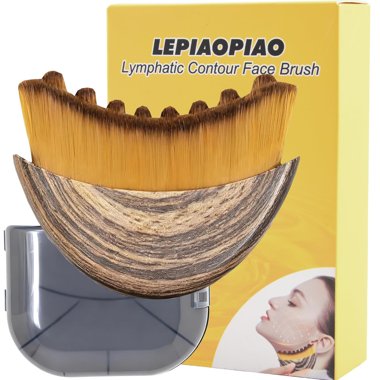 Upgrade Lymphatic Contour Face Brush Lymphatic Drainage Brush Dry Lymphatic Drainage Massager Ergonomically Designed to Fit The Skin