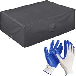 Forros Para Muebles De Jardin Funda Protectora para Muebles De Jardín 200 * 160 * 80 Cm-Recubierta De PVC-Impermeable/Resistente A Los Rayos UV/Impermeable-con Aberturas De Ventilación + Guantes De Jardinería