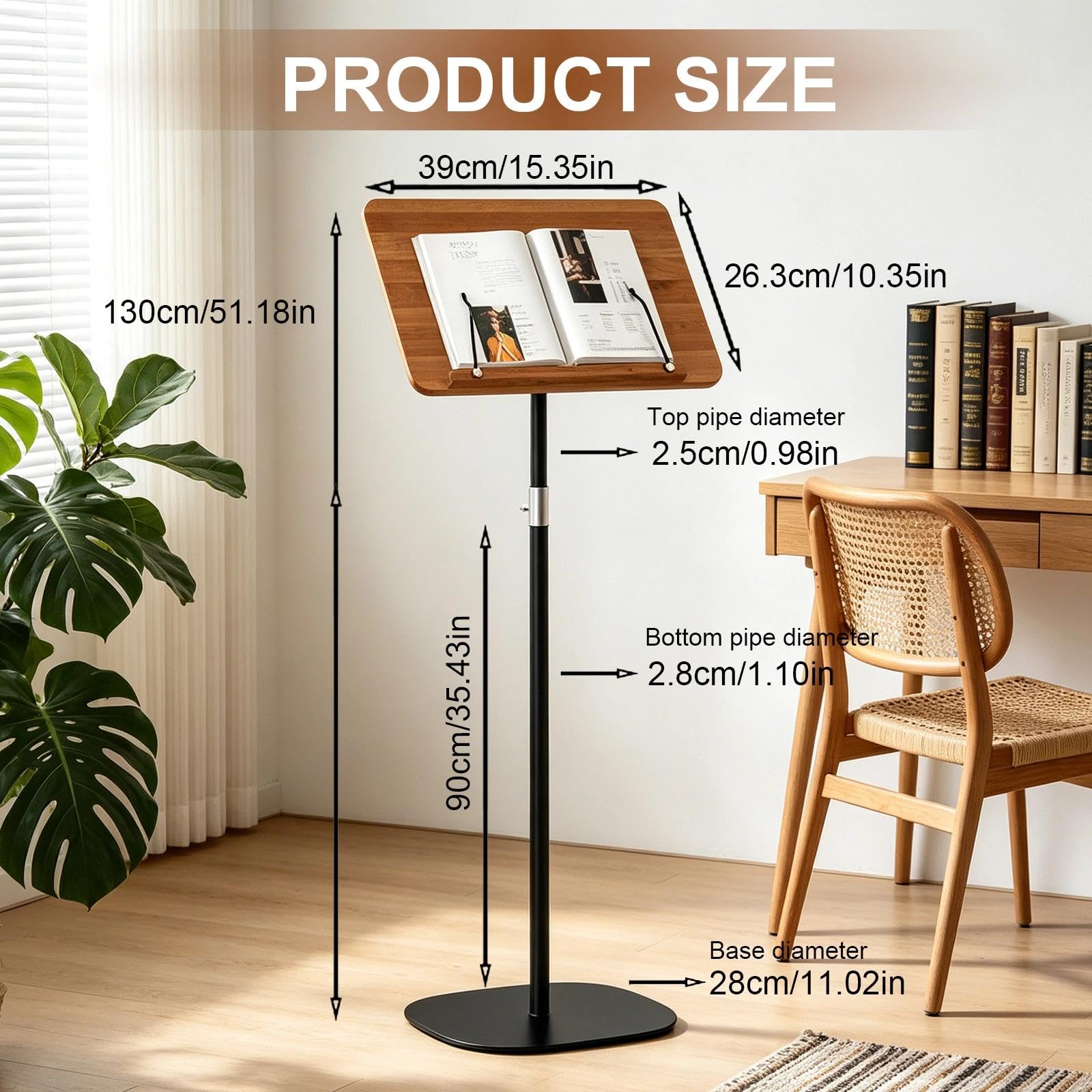 Soporte ajustable 2 en 1 para libros y portátiles con ángulo ajustable